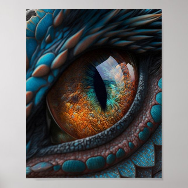Póster Ojo Dragón Realista (Frente)