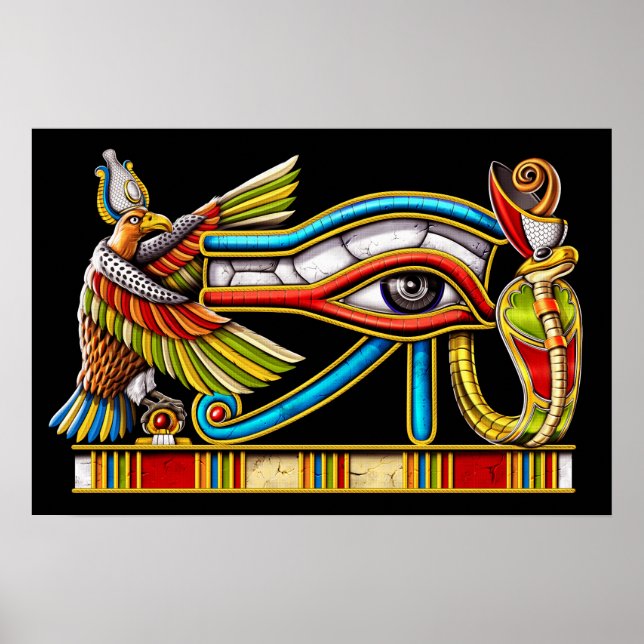 Póster Ojo Egipcio De Horus (Frente)