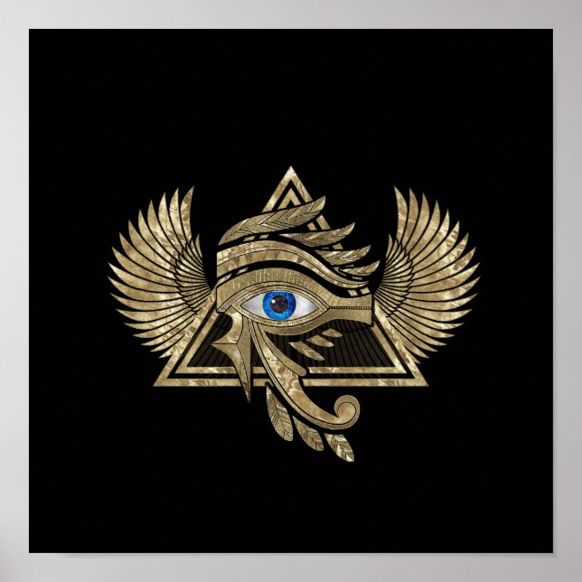 Póster Ojo egipcio de Horus - Ornamento de Wadjet (Frente)