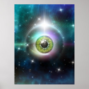 Póster Ojo en el espacio
