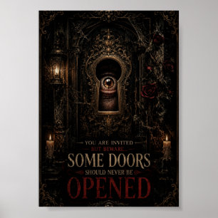 Póster Ojo gótico de cerradura embrujada de Halloween de