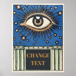 Póster Ojo grande, editar texto