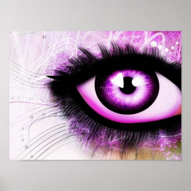 Póster Ojo Morado Elegante (Frente)