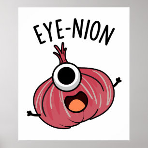 Póster Ojo-nion Funny Onion Pun
