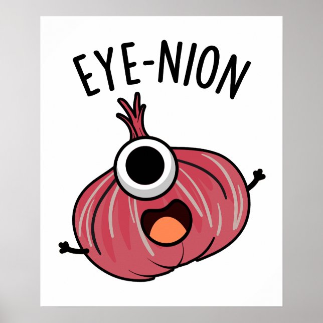 Póster Ojo-nion Funny Onion Pun (Frente)