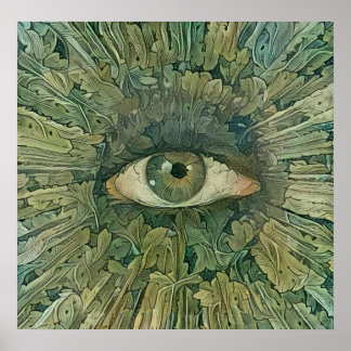 Póster Ojo Verde de la Naturaleza