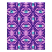 Ojos Azules en Follaje Púrpura Oscuro Arte Botánic