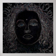Ojos azules Poster de 12 x 12"