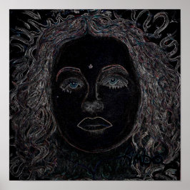 Póster Ojos azules Poster de 12 x 12"