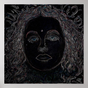 Póster Ojos azules Poster de 12 x 12"