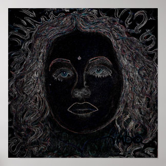 Póster Ojos azules Poster de 12 x 12"