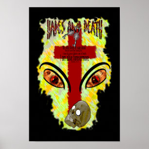 Póster Ojos como fuego abrasador - Revelación 1:14-18