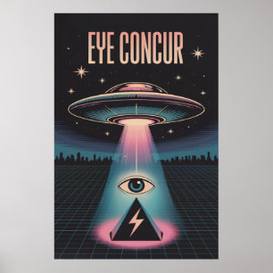 PÓSTER OJOS CONCUR ALIEN PYRAMID POWER