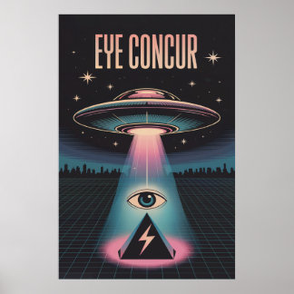 PÓSTER OJOS CONCUR ALIEN PYRAMID POWER