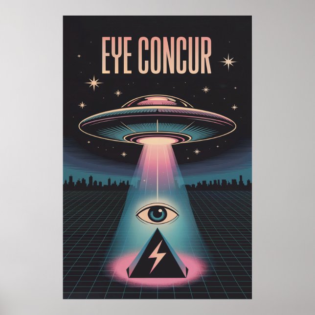 PÓSTER OJOS CONCUR ALIEN PYRAMID POWER (Frente)