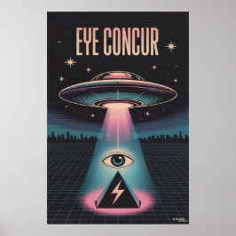 PÓSTER OJOS CONCUR ALIEN PYRAMID POWER
