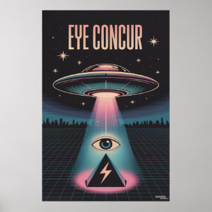 PÓSTER OJOS CONCUR ALIEN PYRAMID POWER