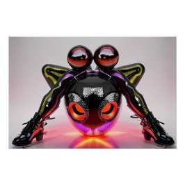 Póster Ojos de gato de altura mínima