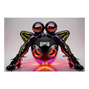 Póster Ojos de gato de altura mínima