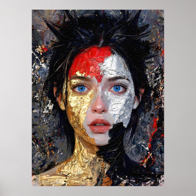 Póster Ojos de la brasa – “Retrato de brasas” (Frente)