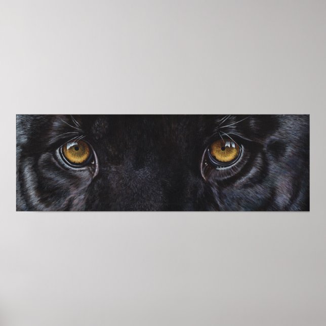 Póster Ojos de leopardo de pantano negro (Frente)