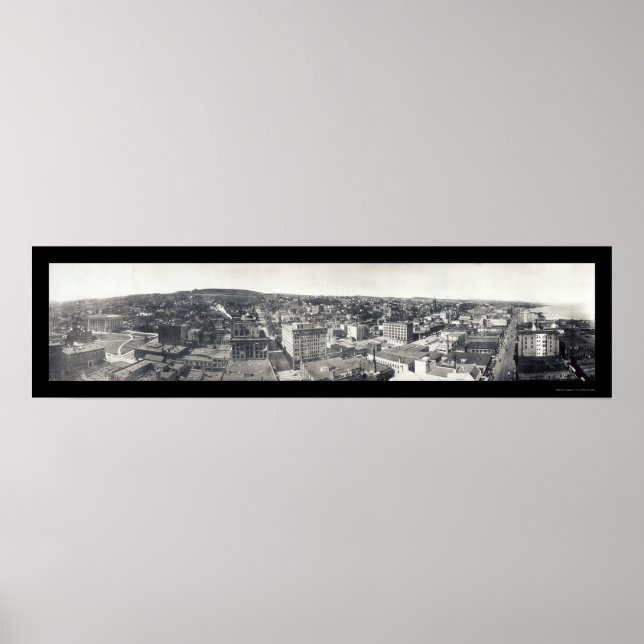 Póster Ojos de pájaros de Duluth MN Photo 1914 (Frente)