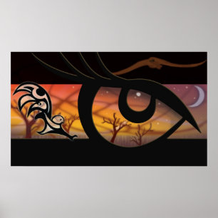 Póster ojos del búho