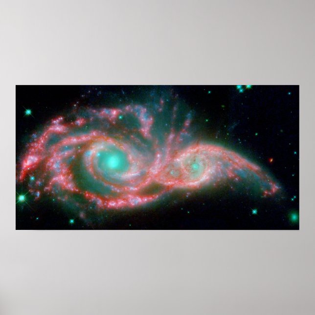 Póster Ojos en el cielo NGC 2207 NASA (Frente)