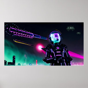 Póster Ojos en los cielos nocturnos