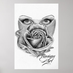 Póster Ojos en rosa