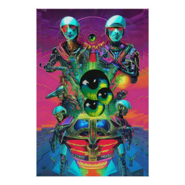 Póster Ojos jugosos vuelan a los cielos acérrimos