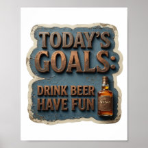 Ojos llamativos OBJETIVOS DE HOY BEBER CERVEZA DIV