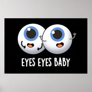 Póster Ojos Ojos Bebé Funny Ice Eyeballs Pun