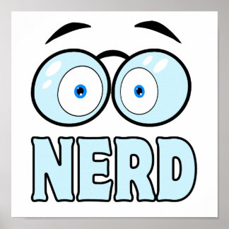 Póster Ojos personalizados con anteojos NERD