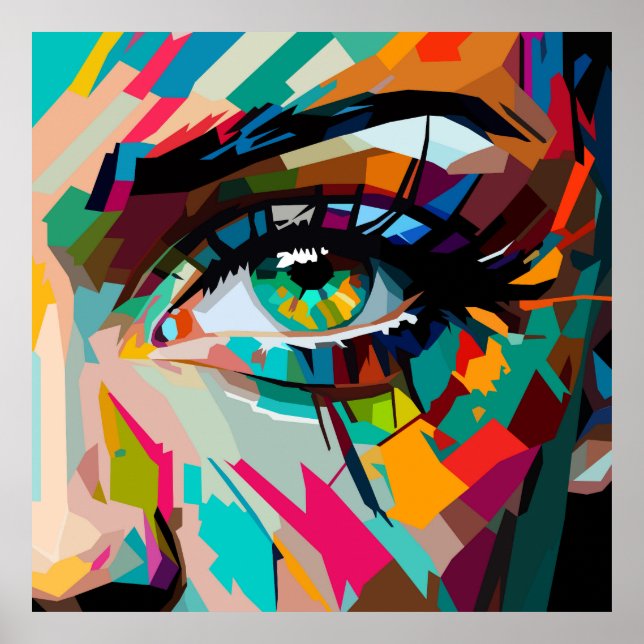 Póster Ojos pop art  (Frente)