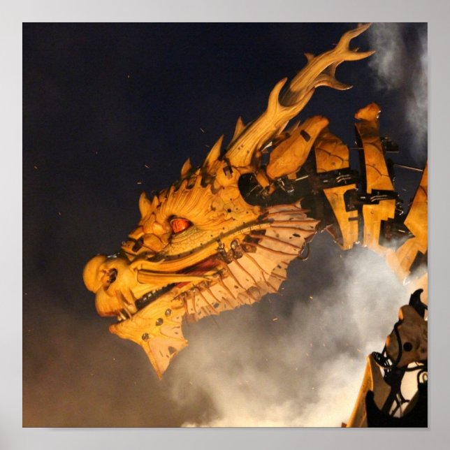 Póster Ojos rojos de la cabeza del dragón (Frente)