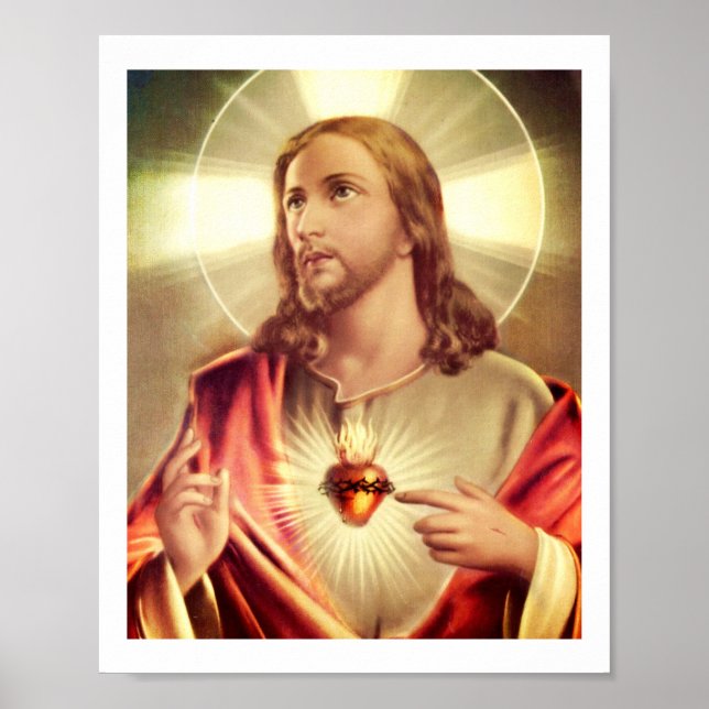 Póster Ojos salvadores elevados hacia el cielo (Frente)