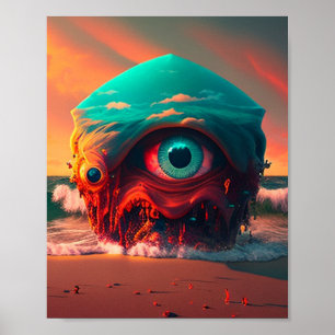 Póster Ojos sangrientos