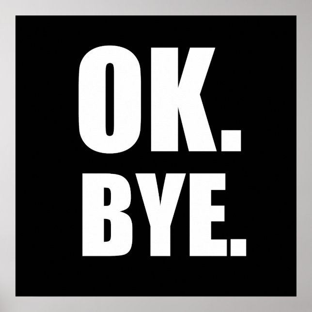 Póster Ok, adiós (Frente)