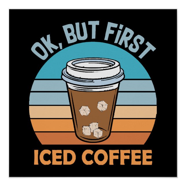 Póster ok pero primero café con hielo (Anverso)
