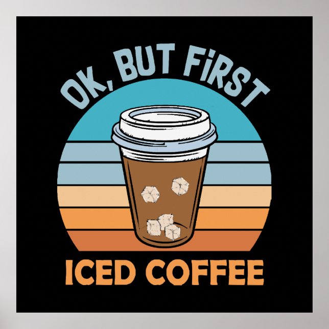 Póster ok pero primero café con hielo (Frente)