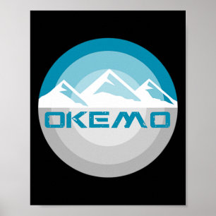 Póster Okemo Mountain Vermont Retro Vintage Snowboard Ski