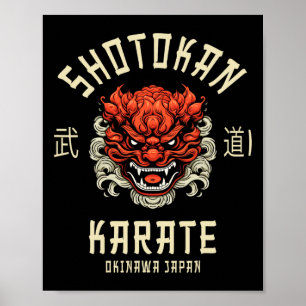 Póster Okinawa Japón Dojo Shotokan Karate