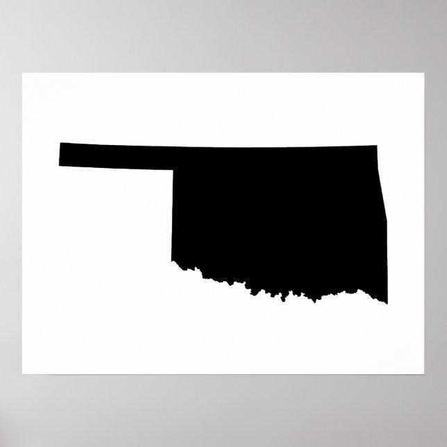 Póster Oklahoma en blanco y negro (Frente)