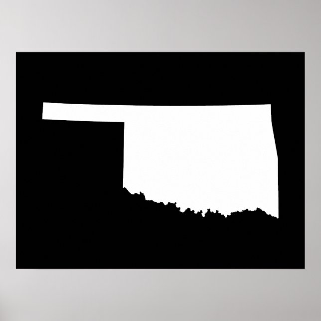 Póster Oklahoma en blanco y negro (Frente)