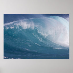 Póster Ola azul estrellada, Maui, Hawaii, Estados Unidos