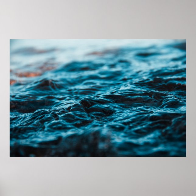 PÓSTER OLA DE AGUA EN FOTOGRAFÍA CERRADA (Frente)
