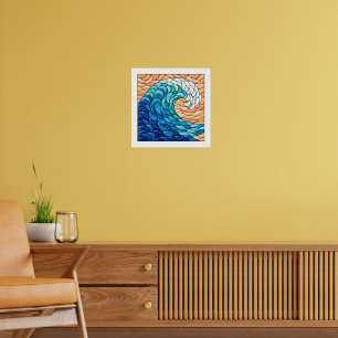 Póster Ola enroscada