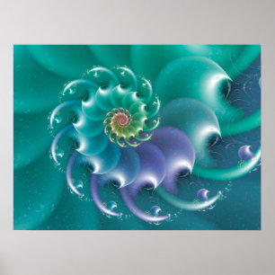 Póster Ola Fractal