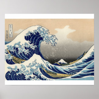 Póster Ola grande de HOKUSAI